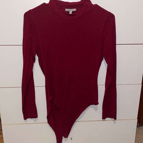Dark red long sleeve body suit - Picture 1 of 3